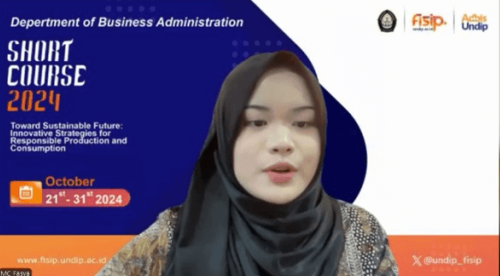 Menuju Masa Depan Berkelanjutan: Departemen Administrasi Bisnis UNDIP Gelar Short Course Global