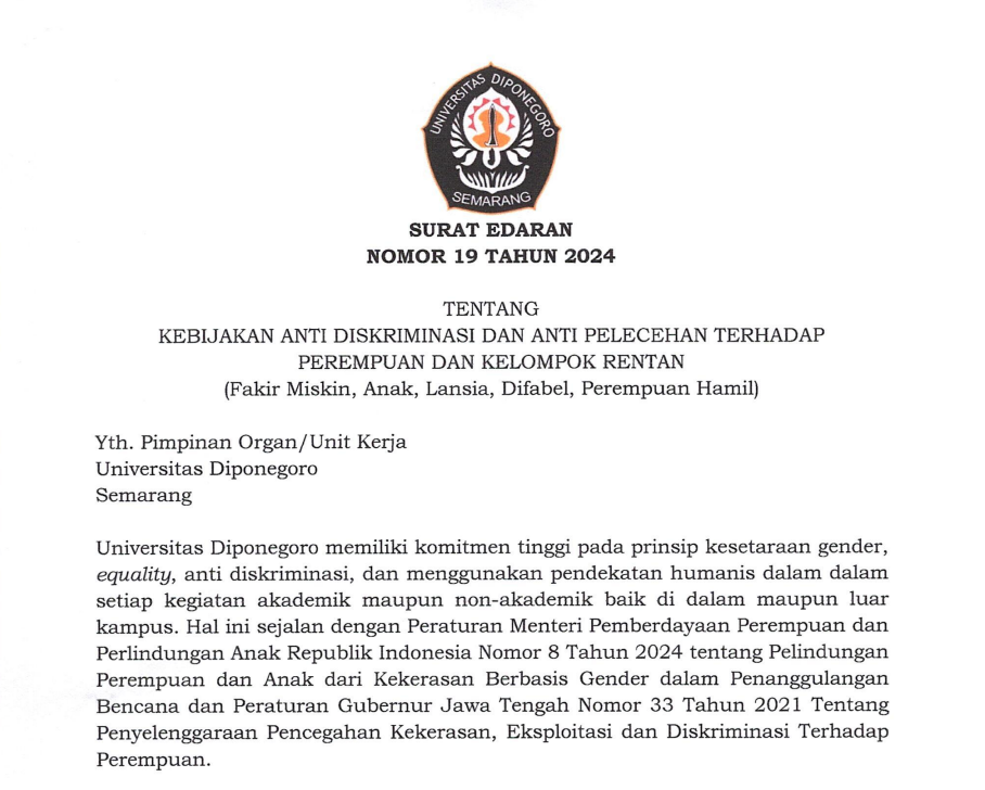 Policy of Non-Discrimination Against Women